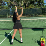 Fashion Sexy Solid Color Slim Sports Vest Culottes Suit FSL-163