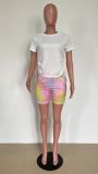 Casual Drawstring T Shirt And Shorts 2 Piece Sets HMS-5477