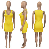 Solid Color Sexy Slim Mini Dress ME-Y862