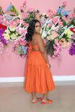 Fashion Sexy Solid Color Sling Midi Dress AIL-161
