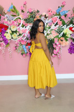 Fashion Sexy Solid Color Sling Midi Dress AIL-161