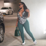 Casual Printed Short Sleeve Shirt Top WSYF-5880