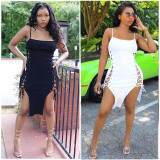 Sexy Lace-Up Spaghetti Strap Bandage Dress MDF-5240