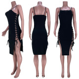 Sexy Lace-Up Spaghetti Strap Bandage Dress MDF-5240