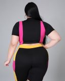 Plus Size Casual Sports T Shirt And Shorts 2 Piece Suits XYF-9108