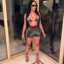 Sexy Bra Top And Shorts Two Piece Sets MAE-2104