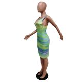 Fashion Printed Slim Dress MEM-88370