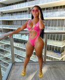 Sexy Hollow Out Bodysuit+Mini Skirt 2 Piece Sets MDF-5243