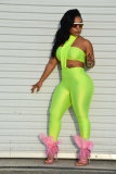 Sexy Solid Tube Top+Halter Jumpsuit 2 Piece Sets WSM-5256