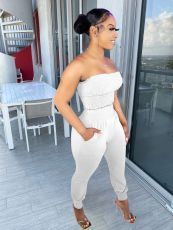 Solid Tube Top And Pants Two Piece Suits TR-1163