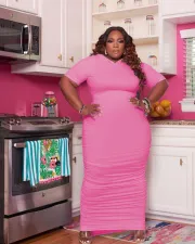 Plus Size Solid Hooded Short Sleeve Ruched Maxi Dress SMD-82076