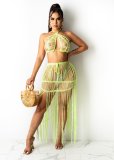 Sexy Knitted Tassel Beachwear 2 Piece Sets TR-1165