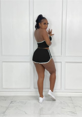 Halter Top And Shorts Sports Casual Two Piece Set DAI-8359