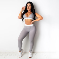 Solid Casual Sports Two Piece Pants Set SFY-2119