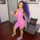 Plus Size Solid Sleeveless Zipper Tight Romper CL-6115