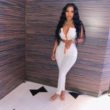 Fashion Zipper Wrapped Chest And Pants Two Piece Sets MXDF-6020