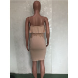 Sexy Spaghetti Strap High Waist Bodycon Dress BN-B827
