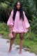 Sexy Solid Slash Neck Long Sleeve Loose Mini Dress LDS-3286