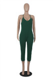 Plus Size Solid Sleeveless Casual Jumpsuit MA-Y099