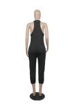 Plus Size Solid Sleeveless Casual Jumpsuit MA-Y099