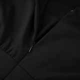 Solid Long Sleeve Zipper Romper GLF-10008