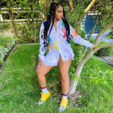 Casual Printed Long Sleeve Shirt Top GLF-10007