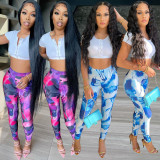 Casual Printed Skinny Pencil Pants BGN-179