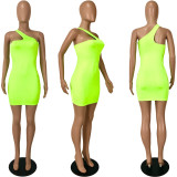 Sexy Solid Off Shoulder Slim Mini Dress YNSF-16809