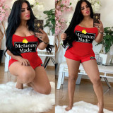 Letter Print Cami Top And Shorts Two Piece Sets YIM-203