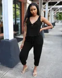 Casual Solid Sleeveless Loose Jumpsuit BLX-8222