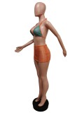 Sexy Hollow Out Bra Mini Skirt Beach 2 Piece Sets MEM-88376