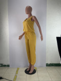 Casual Solid Sleeveless Loose Jumpsuit BLX-8222