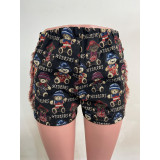 Casual Printed Tassel Shorts LUO-3252