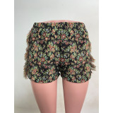 Casual Printed Tassel Shorts LUO-3252