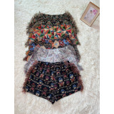 Casual Printed Tassel Shorts LUO-3252
