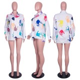 Casual Printed Long Sleeve Shirt Top GLF-10007