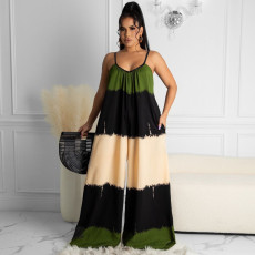 Casual Sleeveless Wide Leg Sling Jumpsuit ZDF-31125