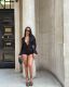 Solid Deep V Neck Flare Sleeve Romper ZDF-31153