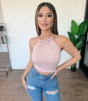 Sexy Backless Halter Strappy Vest Top ZDF-31137