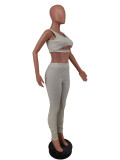 Solid Tank Top And Pants Two Piece Sets ZDF-31108