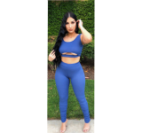 Solid Tank Top And Pants Two Piece Sets ZDF-31108