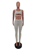 Solid Tank Top And Pants Two Piece Sets ZDF-31108