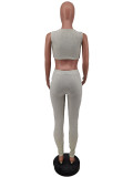 Solid Tank Top And Pants Two Piece Sets ZDF-31108
