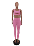 Solid Tank Top And Pants Two Piece Sets ZDF-31108