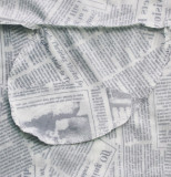 Plus Size Newspaper Print Short Sleeve Maxi Shirt Dress SFY-2129