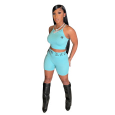 Fashion Print Camisole Shorts Two Piece Sets CXLF-KK817