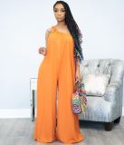 Fashion Loose Oblique Shoulder Casual Jumpsuit LDS-3273