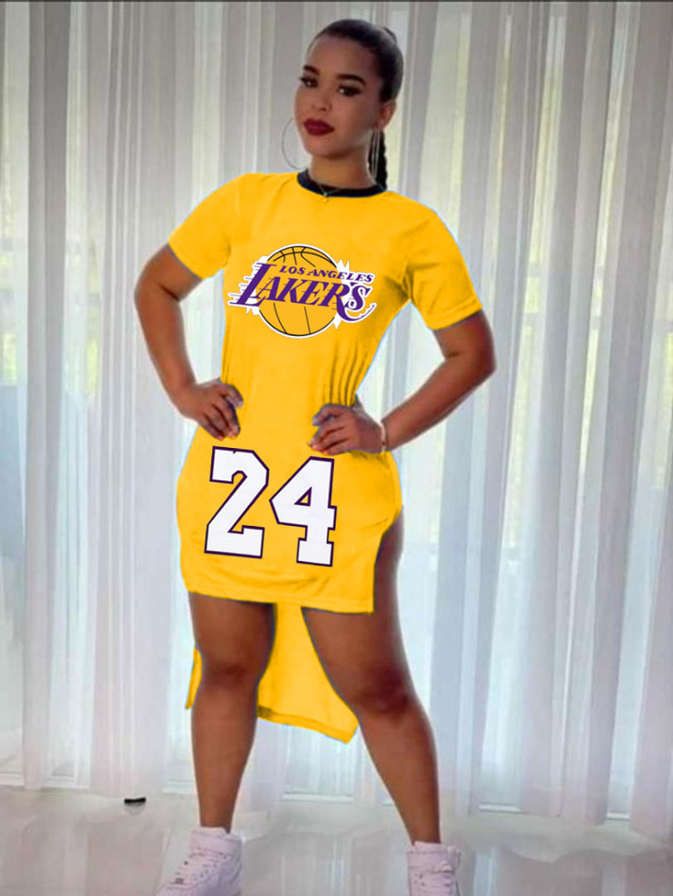 2026 Casual Printed Irregular Split Basketball Jersey Dress SHD-9500 | DF -  www.dear-fashion.com