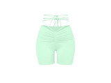 Sexy Casual Solid Color Tie Up Shorts ASL-6377