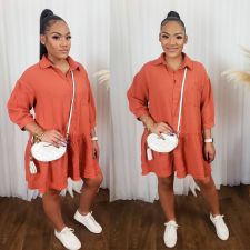 Casual Solid Color Loose Dress ORY-5200